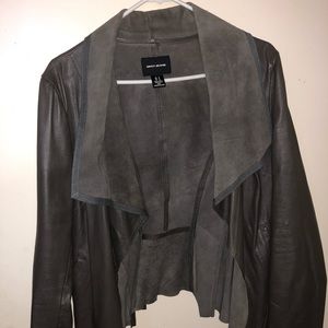 DKNY  Charcoal lamb skin leather